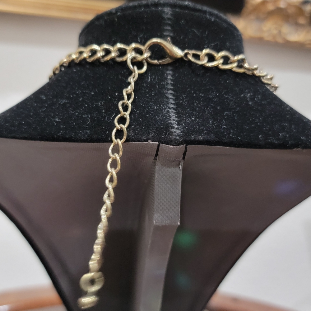 90s Rhinestone Statement Necklace - image 2